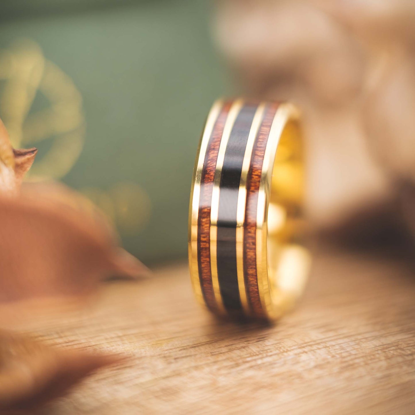 Holzring Gold Trio Lioran für Herren von Fablano