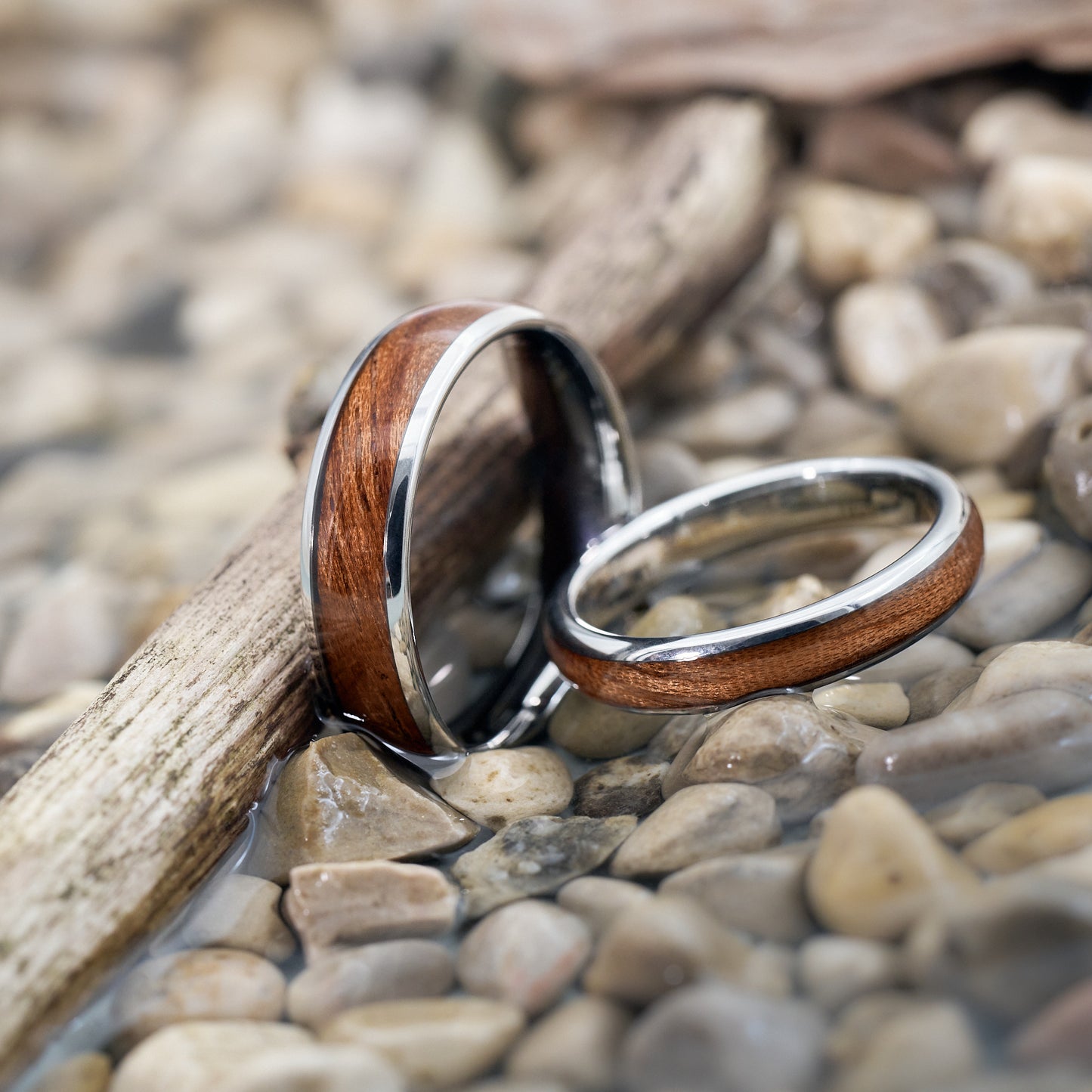 Ringe Holz natur Silber Elano von Fablano