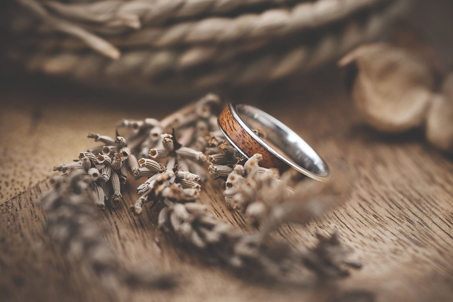 Holzring Silber