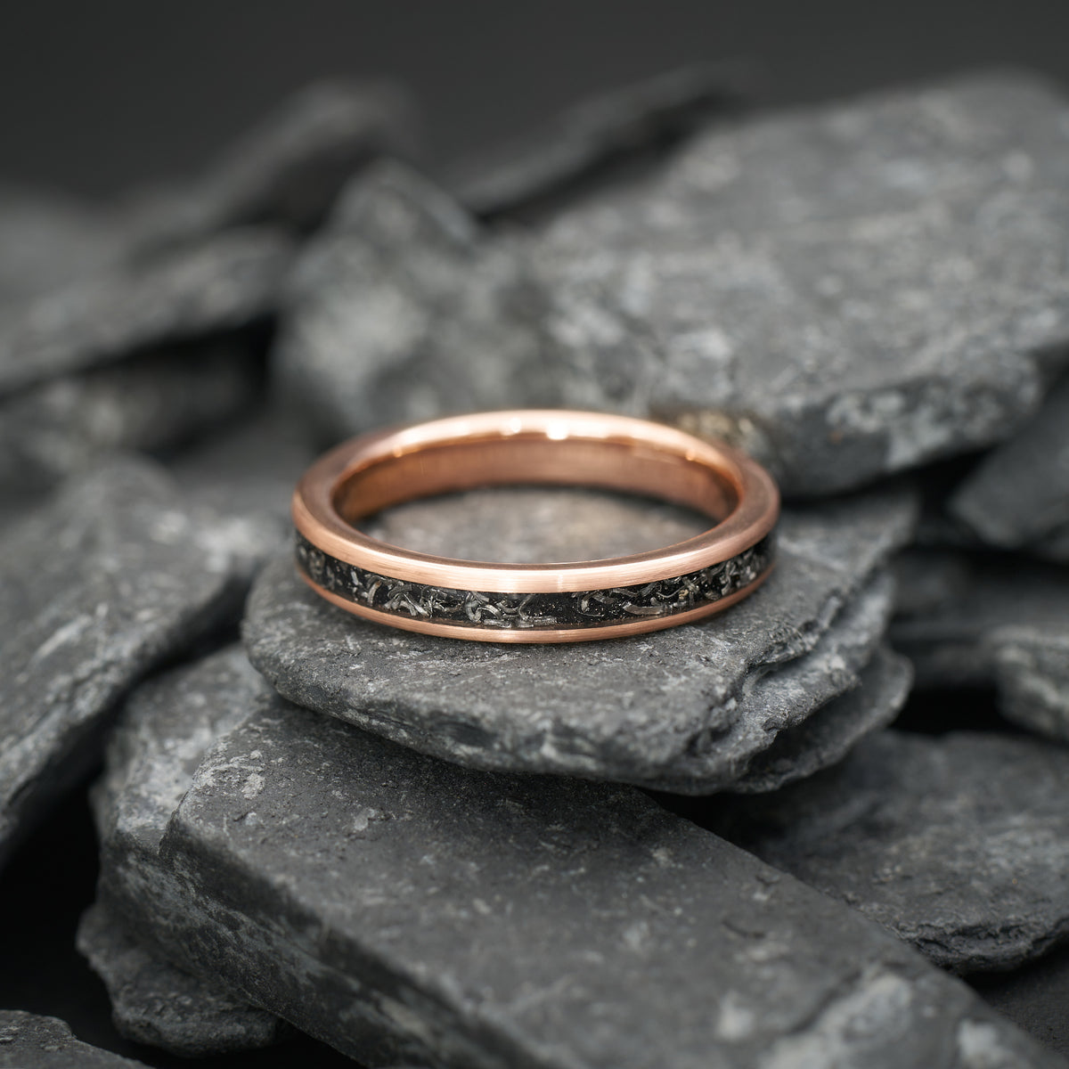 Außergewöhnlicher Ring Damen Rosegold Meteorit Apollo Fablano