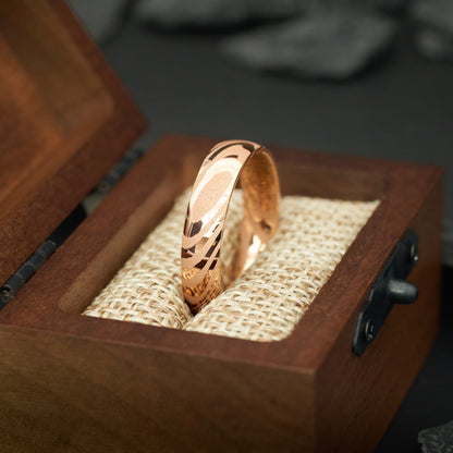Damaskus Ring in Roségold Kavora von Fablano