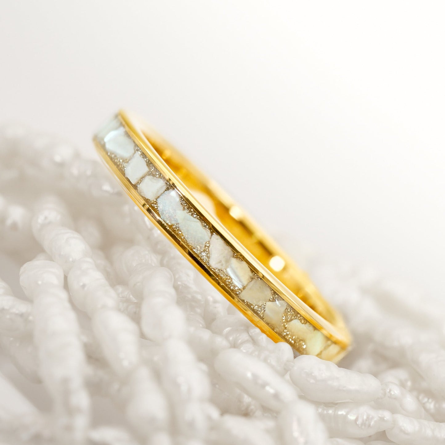 Damenring Gold Perlmutt von Fablano