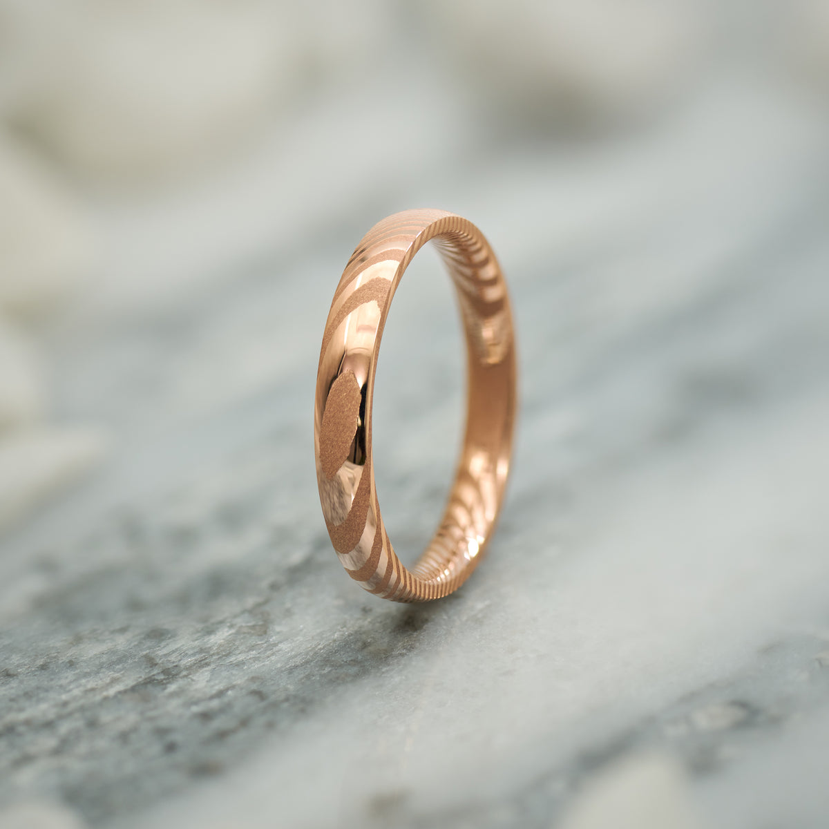 Ehering in Rosé für Damen Kavora von Fablano