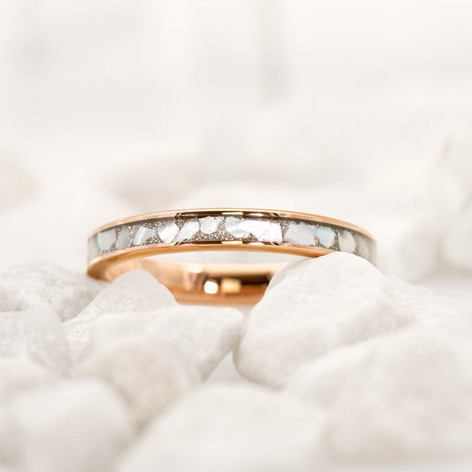 Ehering Roségold Perlmutt von Fablano