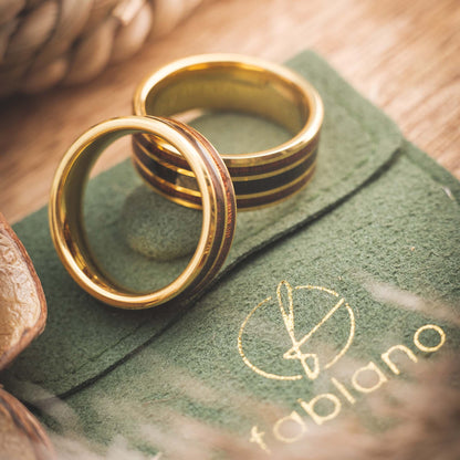 Eheringe Holz in Gold Lioran von Fablano