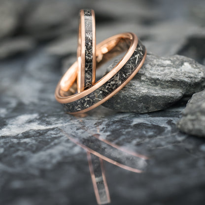 Eheringe Rosegold Meteorit Apollo Fablano