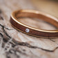 Damenring Holz in Rosegold mit Stein