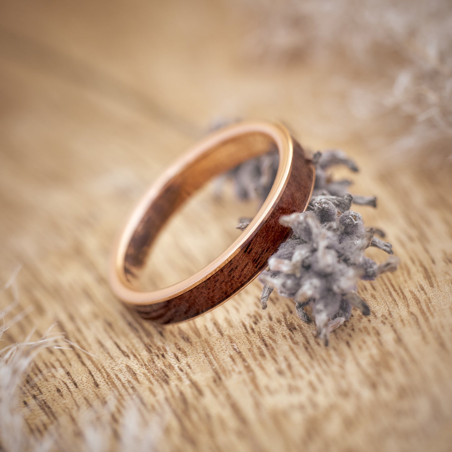 Rosegold Holz Ring fablano