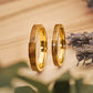 Freundschaftsringe Holz in Gold Olea von Fablano