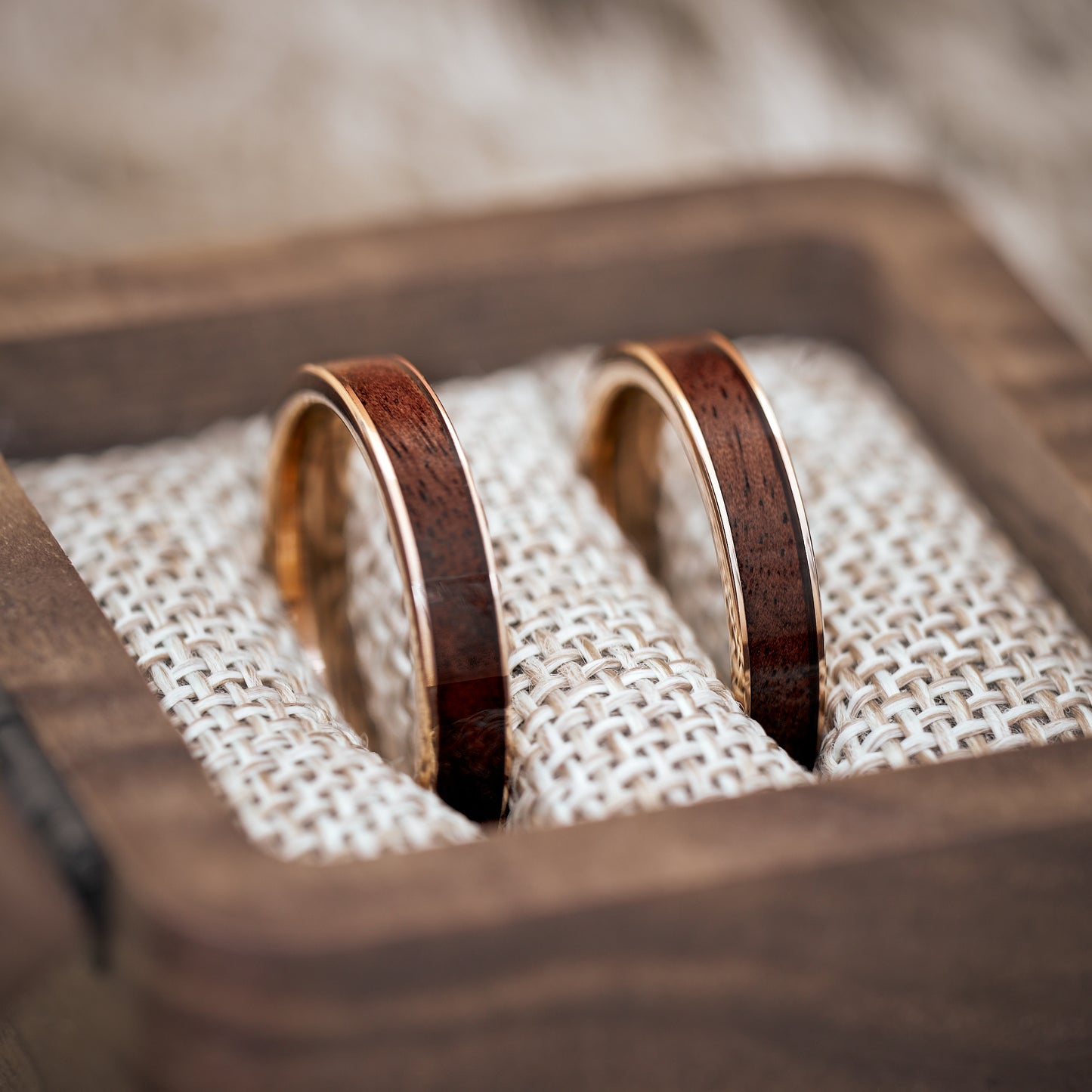 Freundschaftsringe Holz in Rosé von Fablano