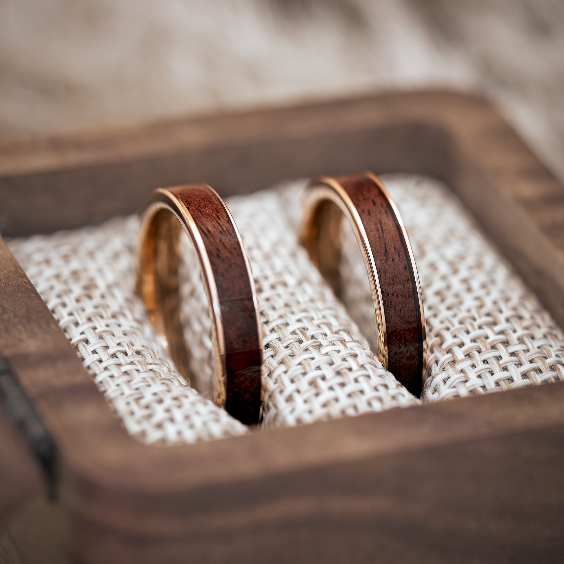 Freundschaftsringe Holz in Rosé von Fablano