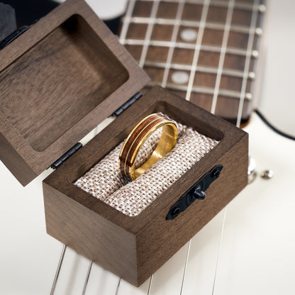 Guitara Holzring Gold elegant von Fablano