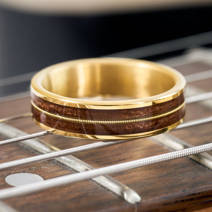 Holzring Guitara Gold für Musikliebhaber von Fablano