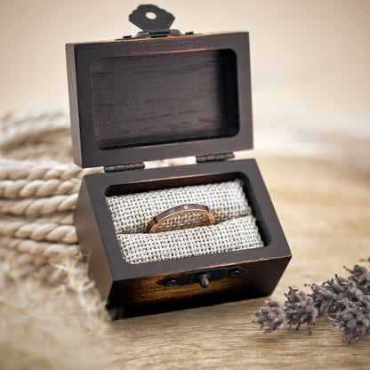 Holz Ring Damen mit Stein in Rosé Elyor von Fablano