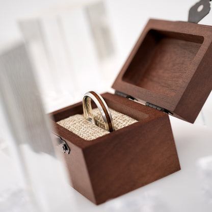 Holz Verlobungsring Weißgold Avero von Fablano