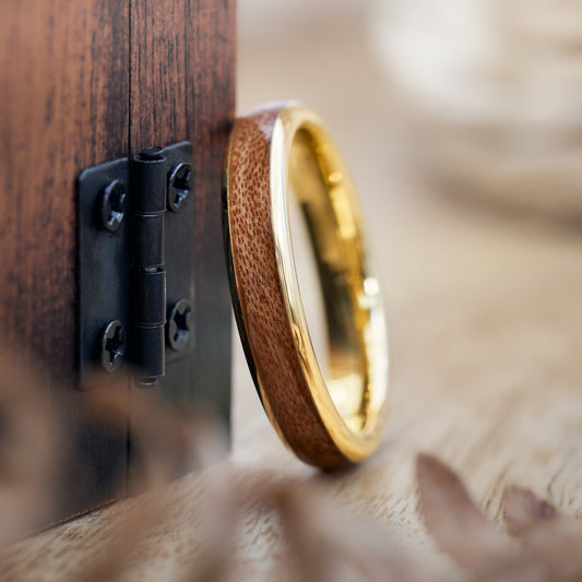 Holzring in Gold für Damen Elano von Fablano