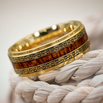 Holzring Gold Herren Bermuda von Fablano