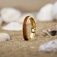 Holzring aus Holz in Gold Elano von Fablano