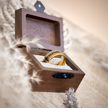 Holzring für Herren in Gold Bermuda von Fablano