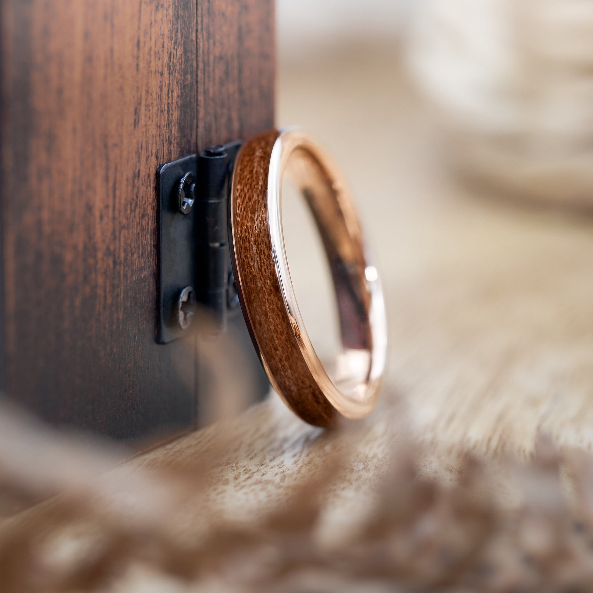 Holzring in Rosegold für Damen Elano von Fablano