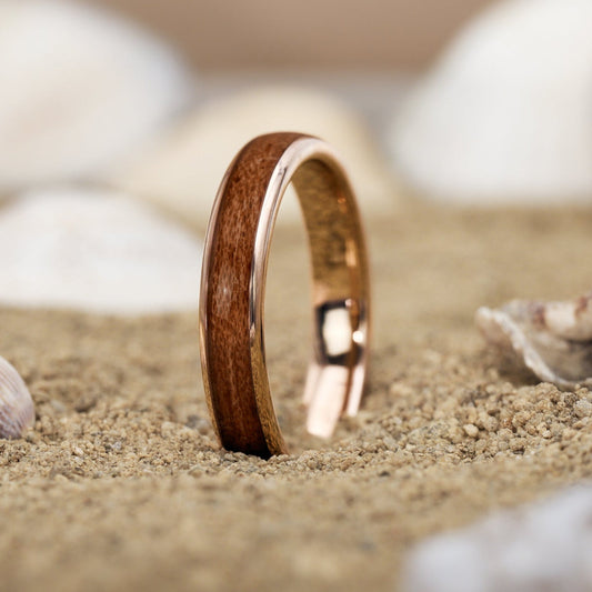 Holzring in Rosegold Elano von Fablano