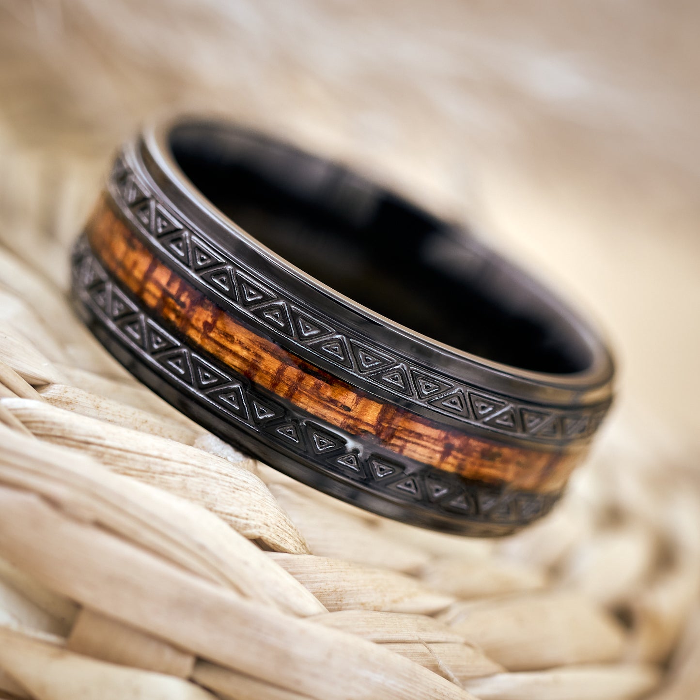 Holzring in Schwarz Herren Bermuda von Fablano