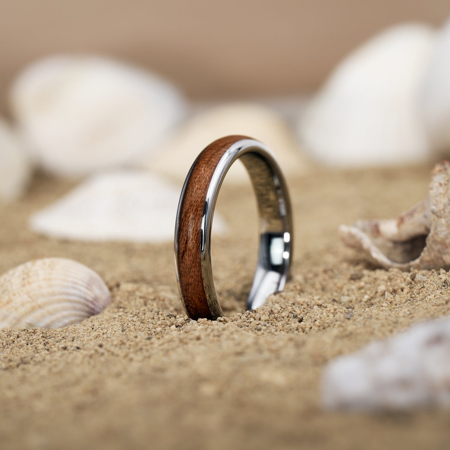 Holzring aus Holz in Silber Elano von Fablano