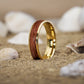 Holzring Unisex Ehering in Gold Elano von Fablano