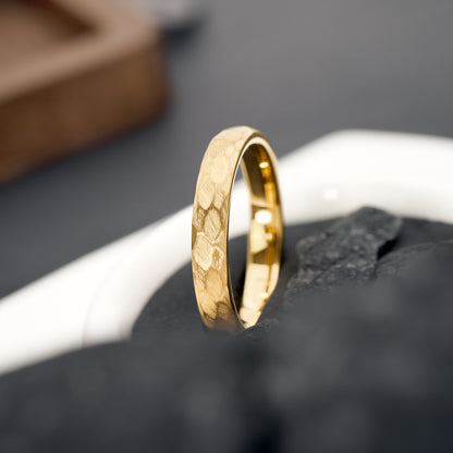 Luna Damenring 3,5mm gehämmert aus Wolfram von Fablano