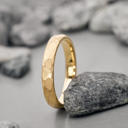 Luna Damenring 3,5mm gehämmert aus Wolfram von Fablano