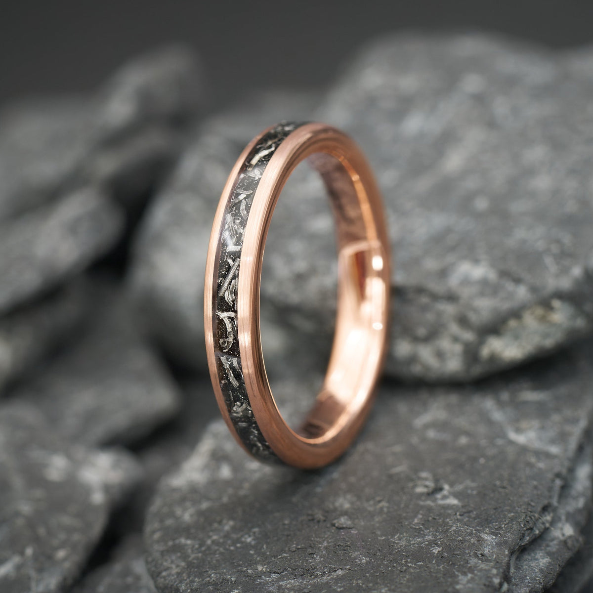 Markanter Ring Damen Rosegold Meteorit Apollo Fablano