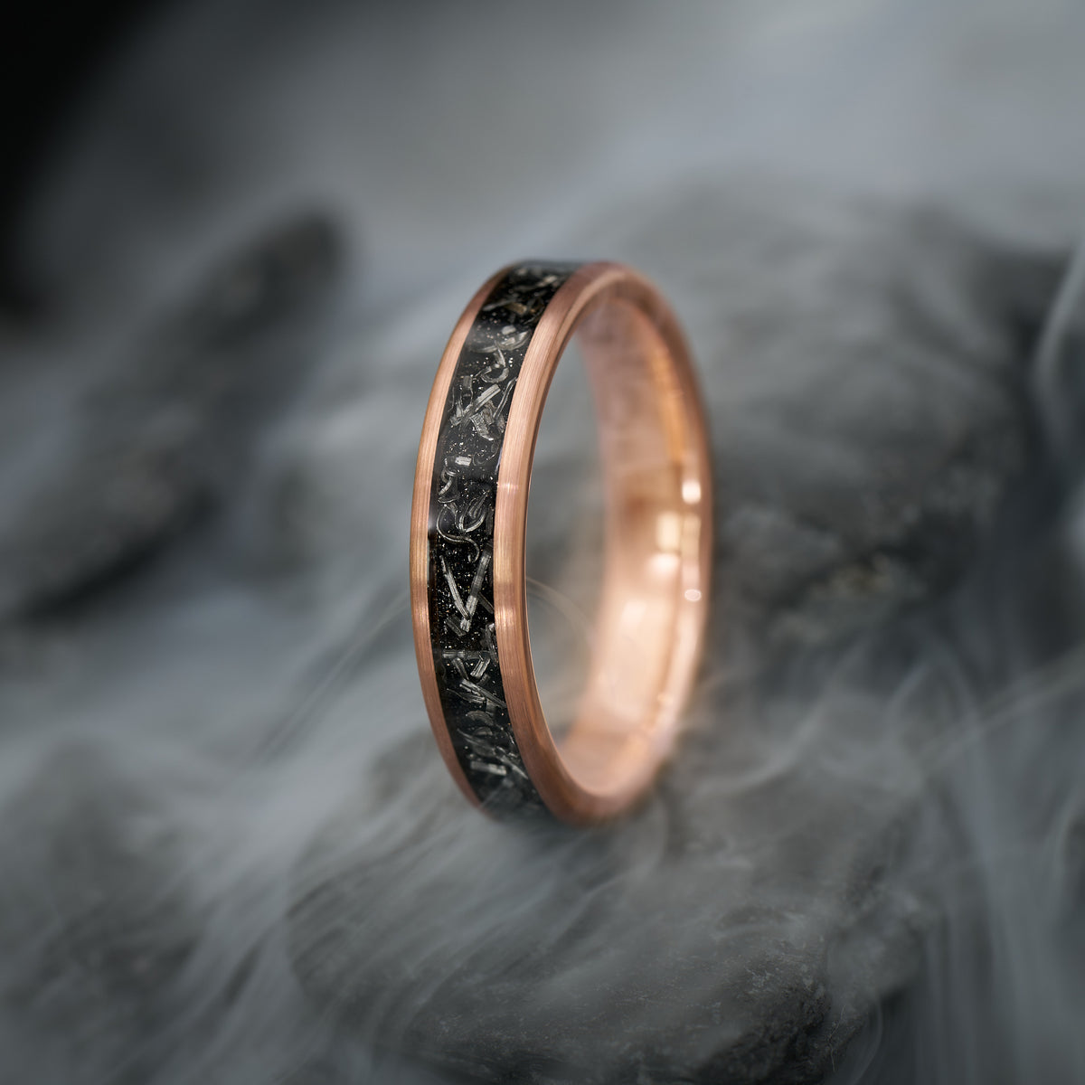 Markanter Ring Herren Rosegold Meteorit Apollo Fablano