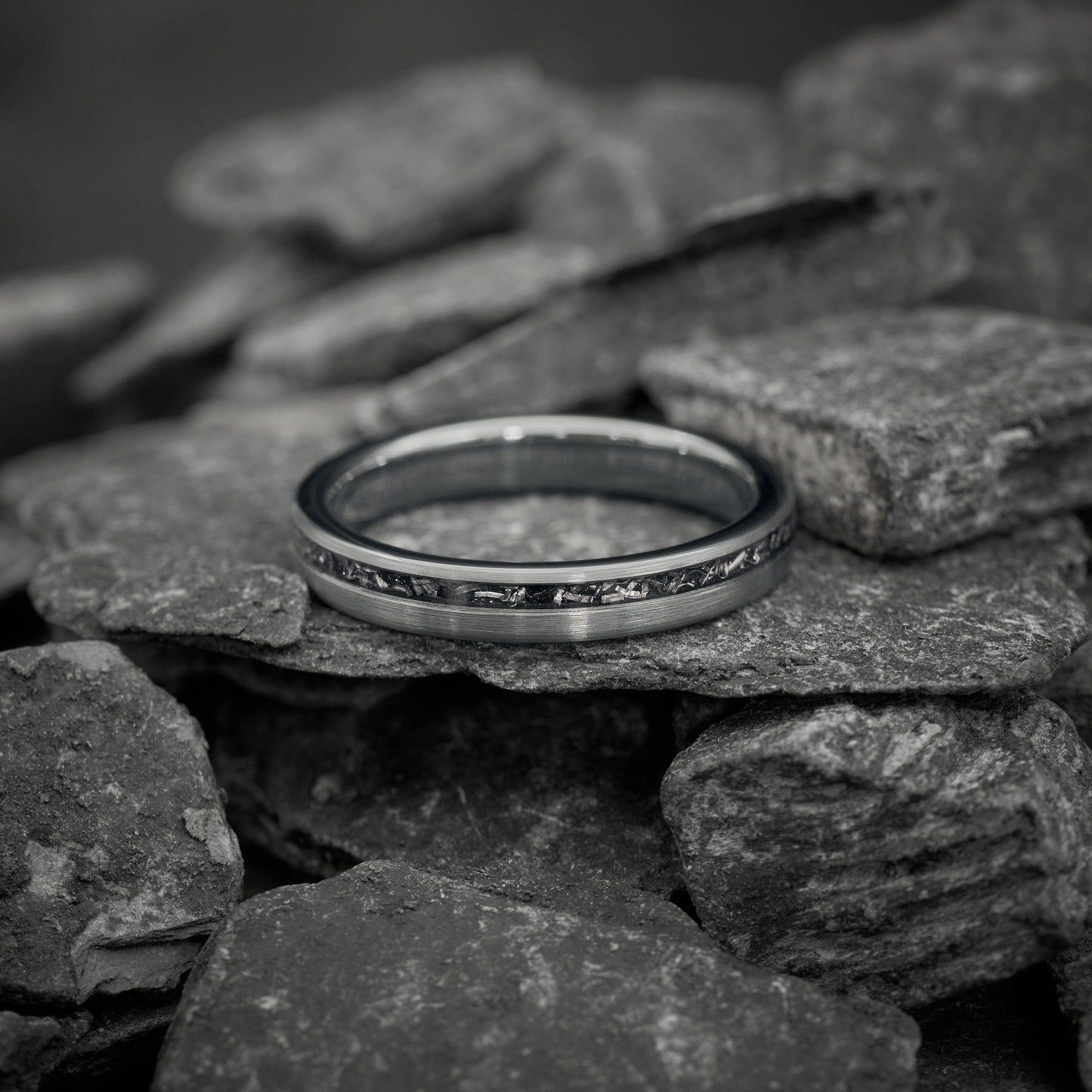 Meteoritenring Graphit Damen Nova von Fablano