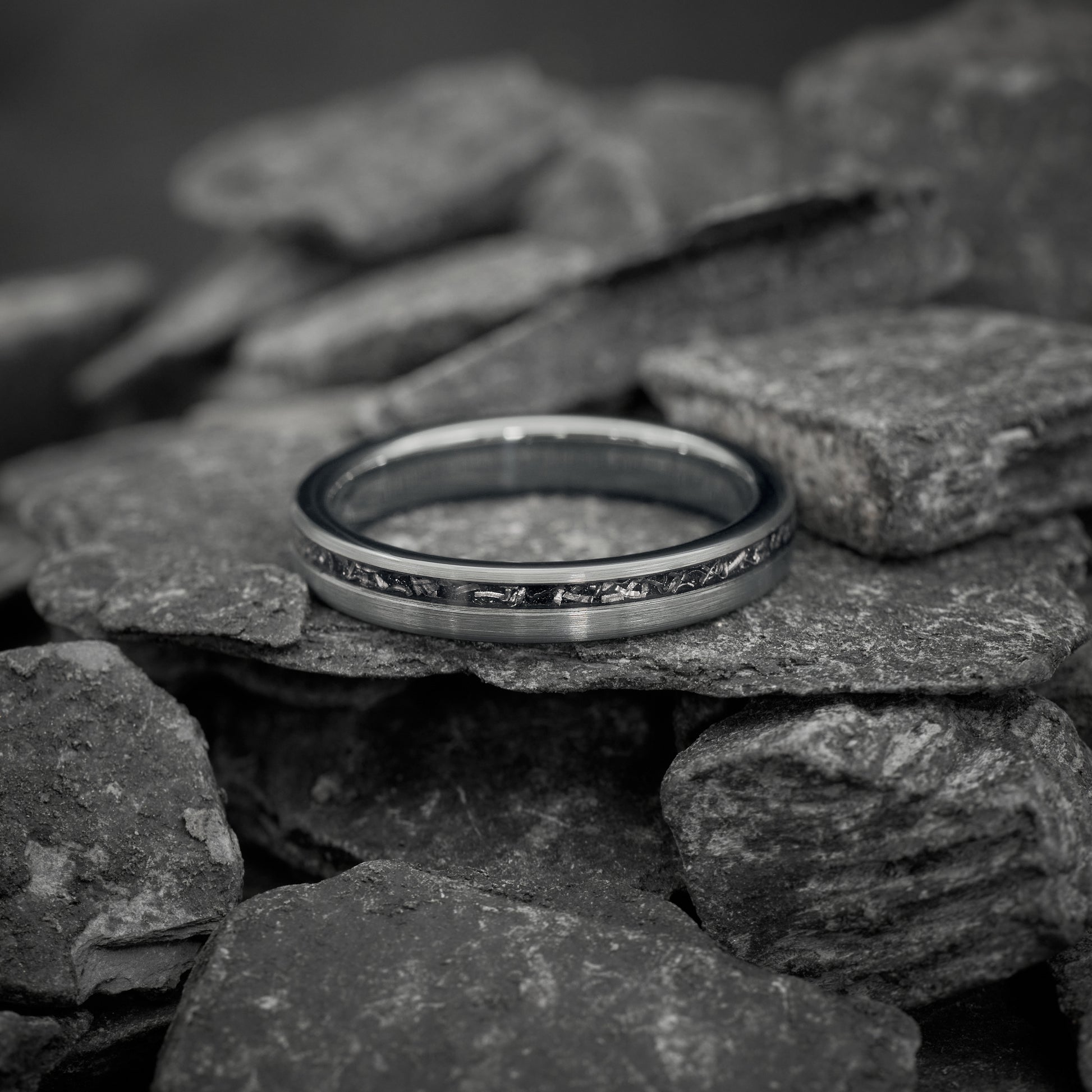 Meteoritenring Graphit Damen Nova von Fablano