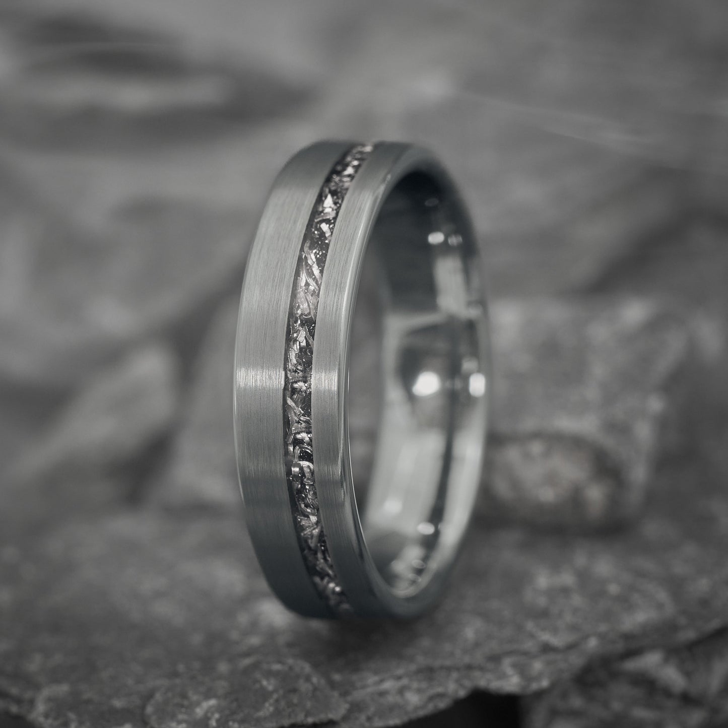 Meteoritenring Herren Graphit Nova von Fablano