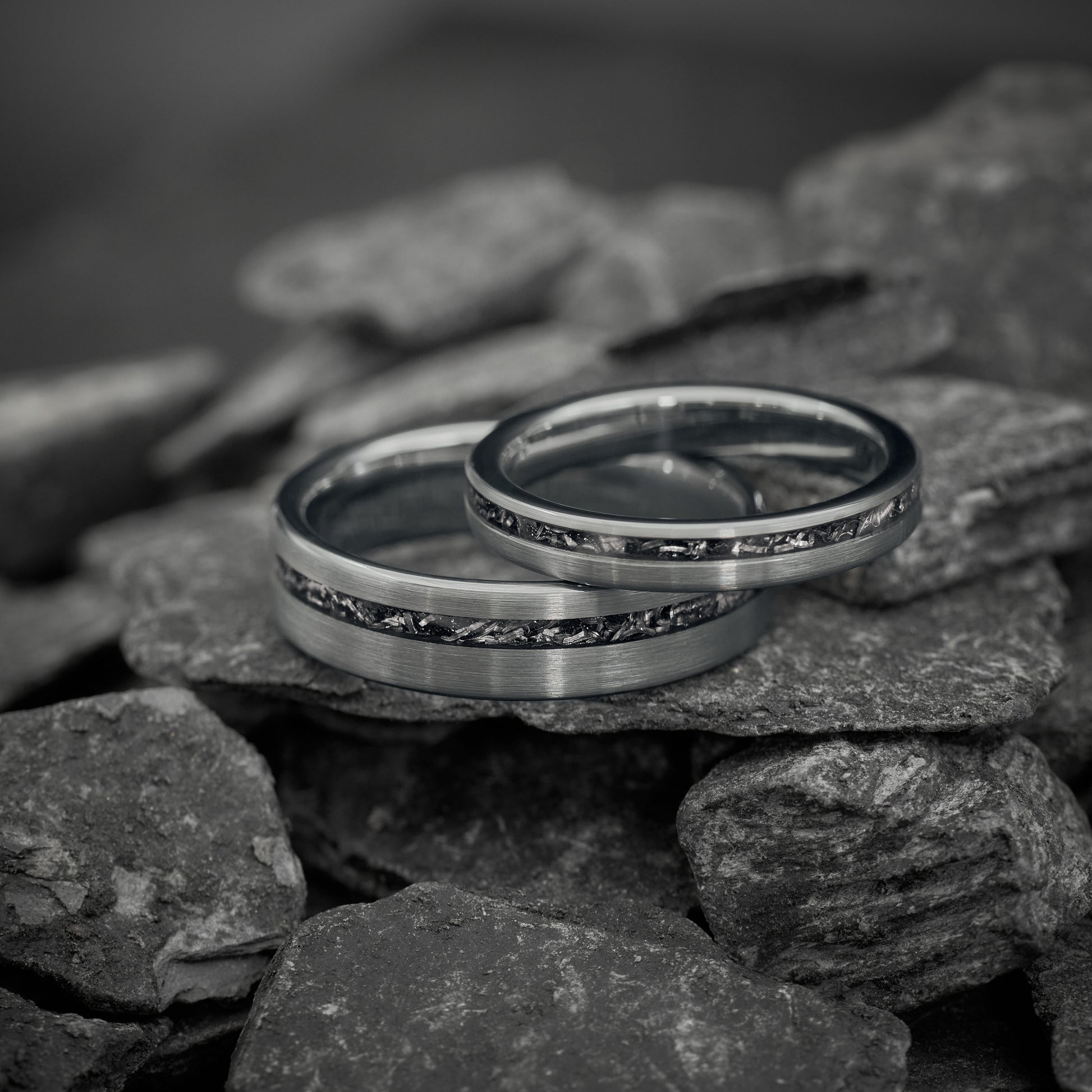 Meteoritenringe Graphit Nova von Fablano