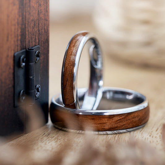 Partnerringe Holz in Silber Elano von Fablano
