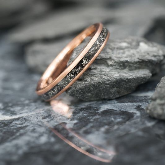 Ring Damen Rosegold Meteorit Apollo Fablano