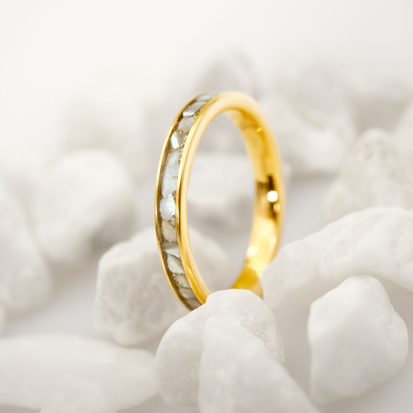 Ring Frauen in Gold Perlmutt von Fablano