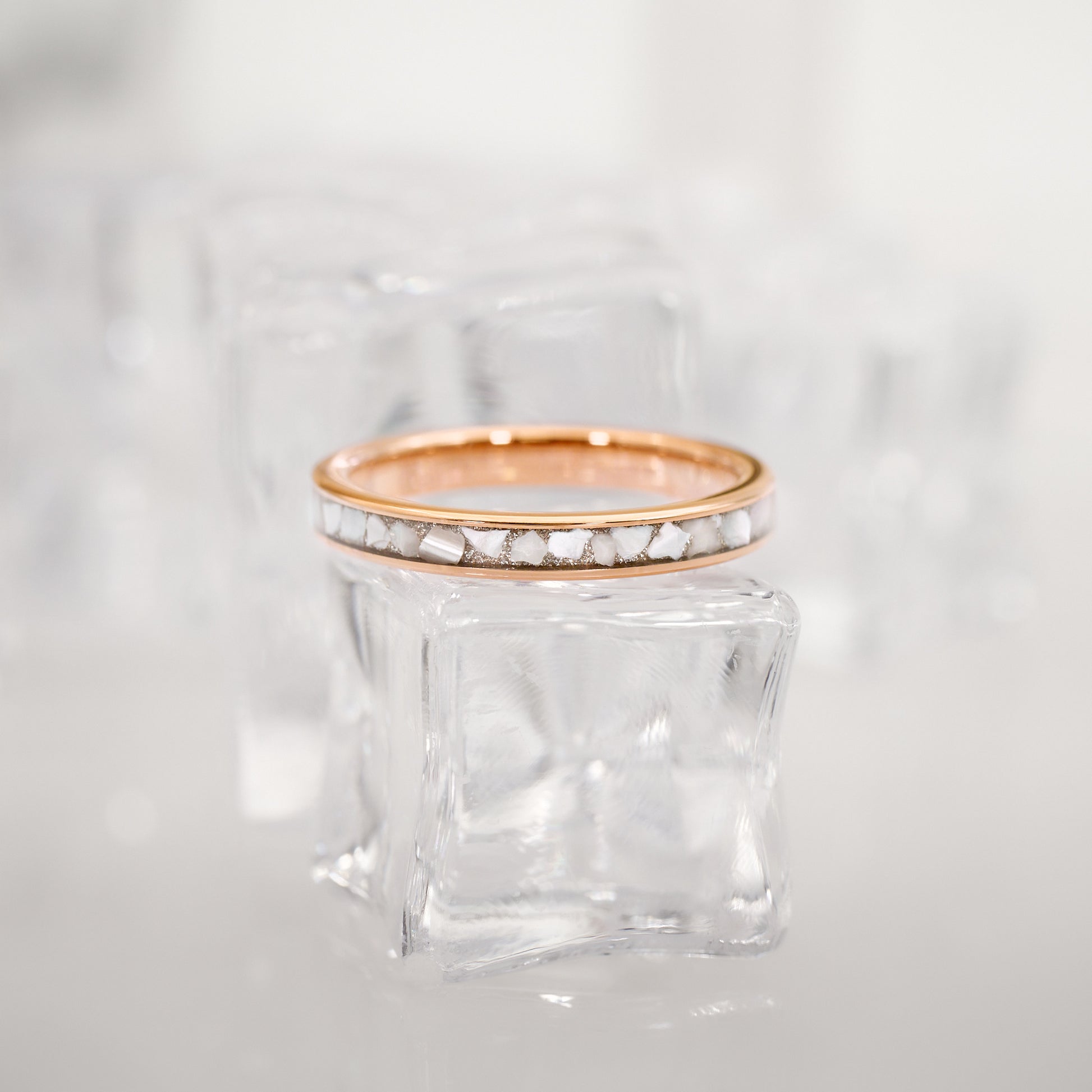 Ring Frauen Roségold Perlmutt von Fablano