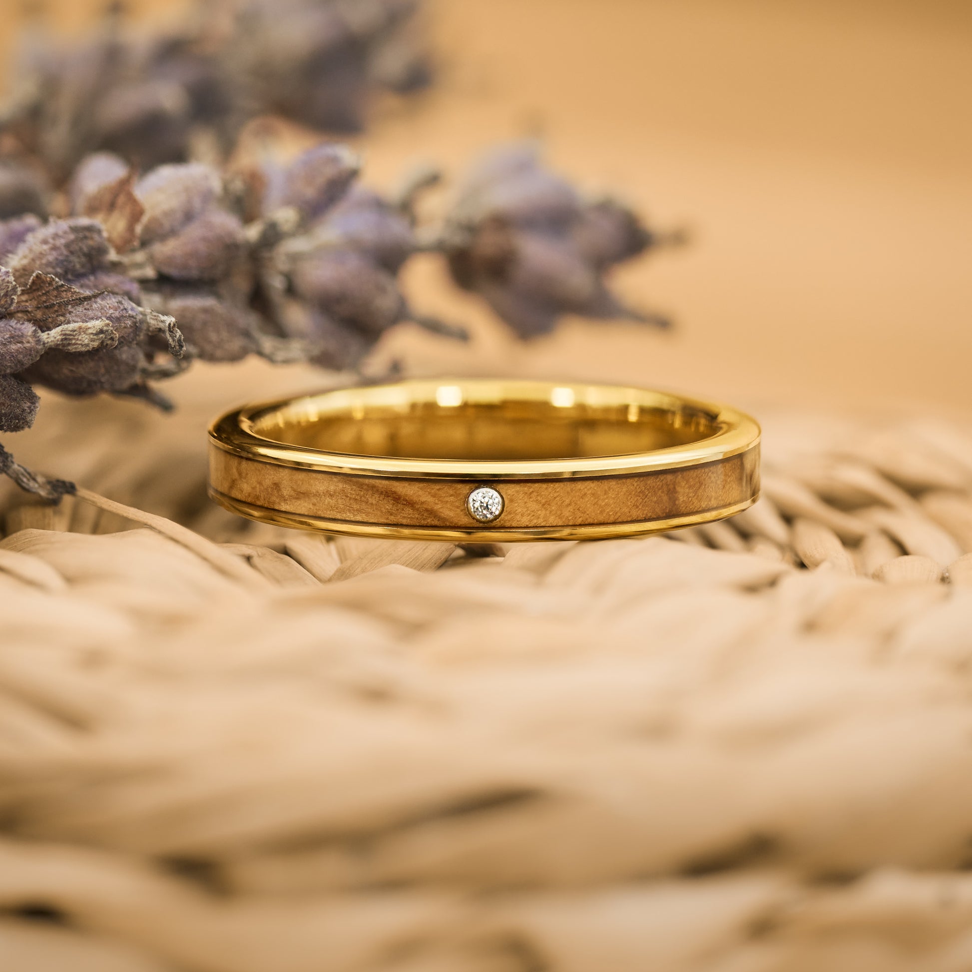 Holzring Gold Damen Olea von Fablano