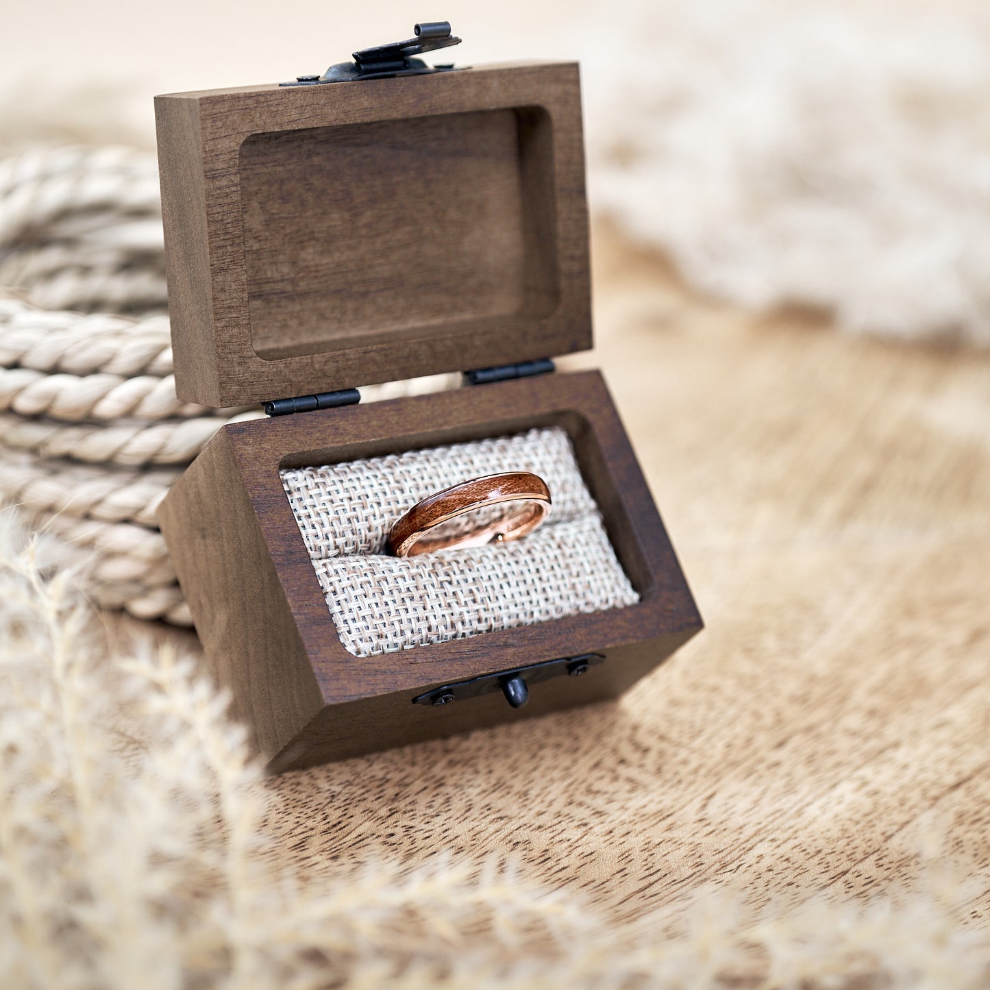 Ring Holz in Rosegold Elano von Fablano