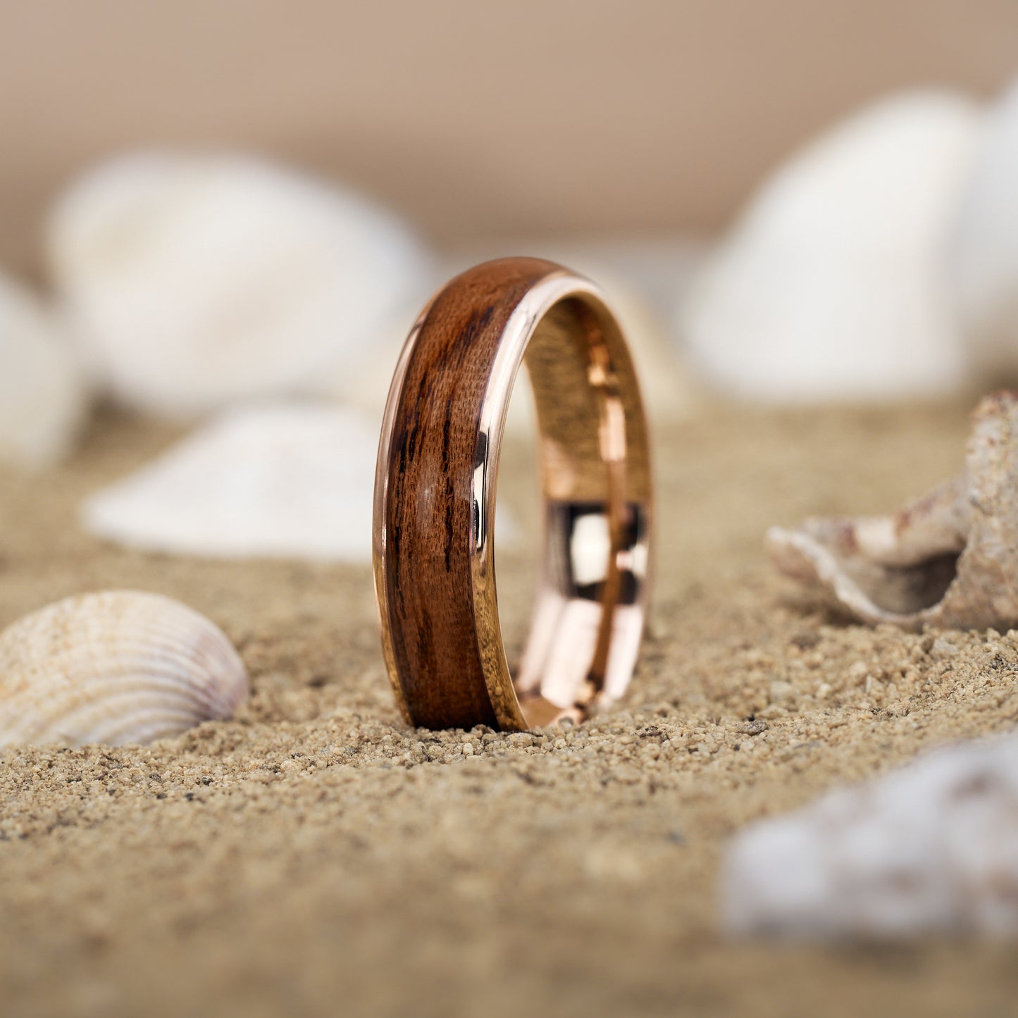 Ring mit Holz in Rosé für Herren Elano von Fablano