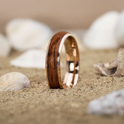 Ring mit Holz in Rosé für Herren Elano von Fablano