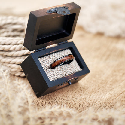 Ring mit Holz in Schwarz für Herren Elano von Fablano