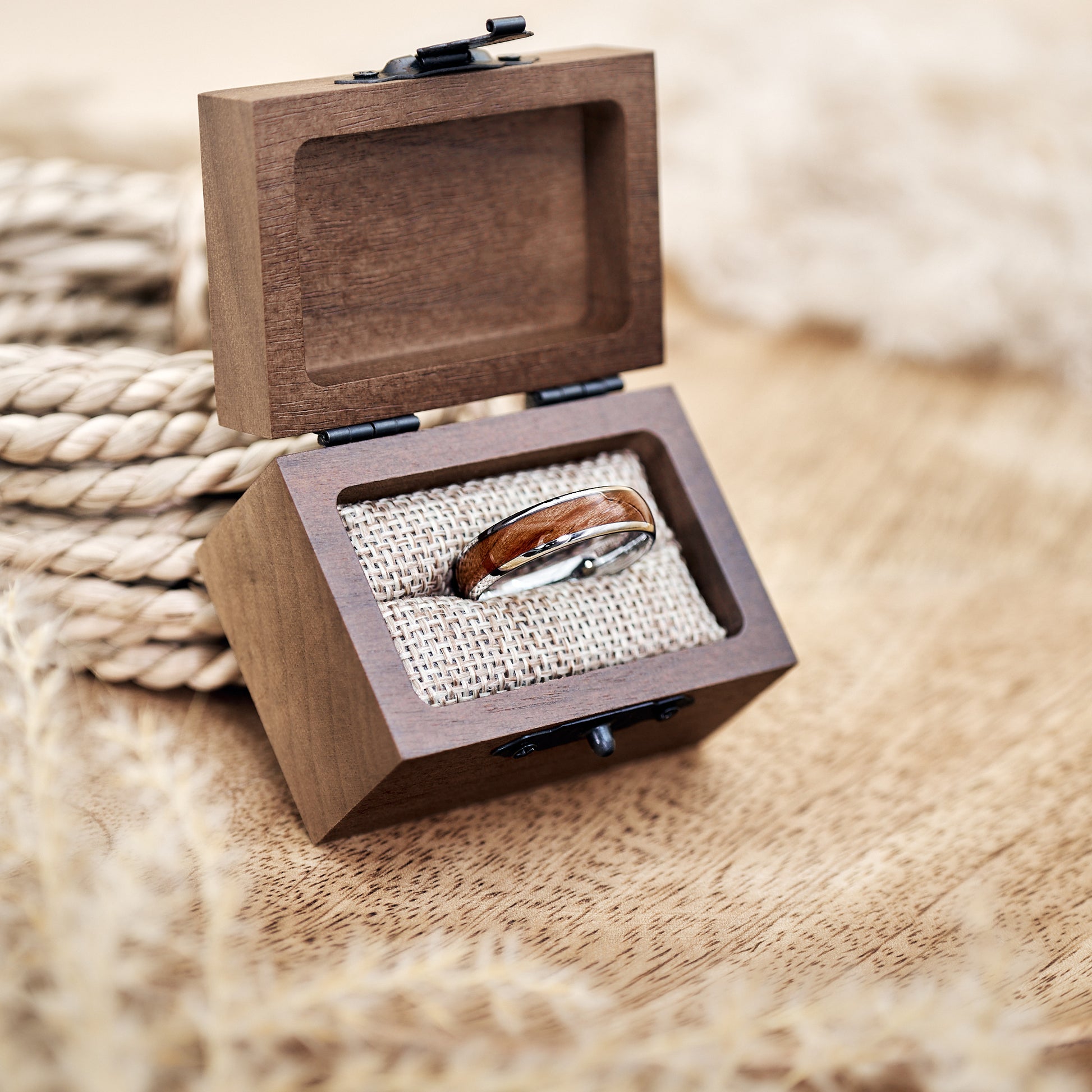 Ring mit Holz in Silber für Herren Elano von Fablano