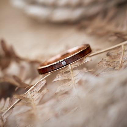 Ring mit Stein in Roségold Elyor von Fablano