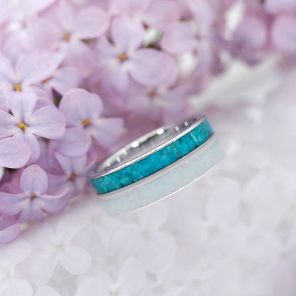 Ring Türkis in Weißgold Luvia von Fablano