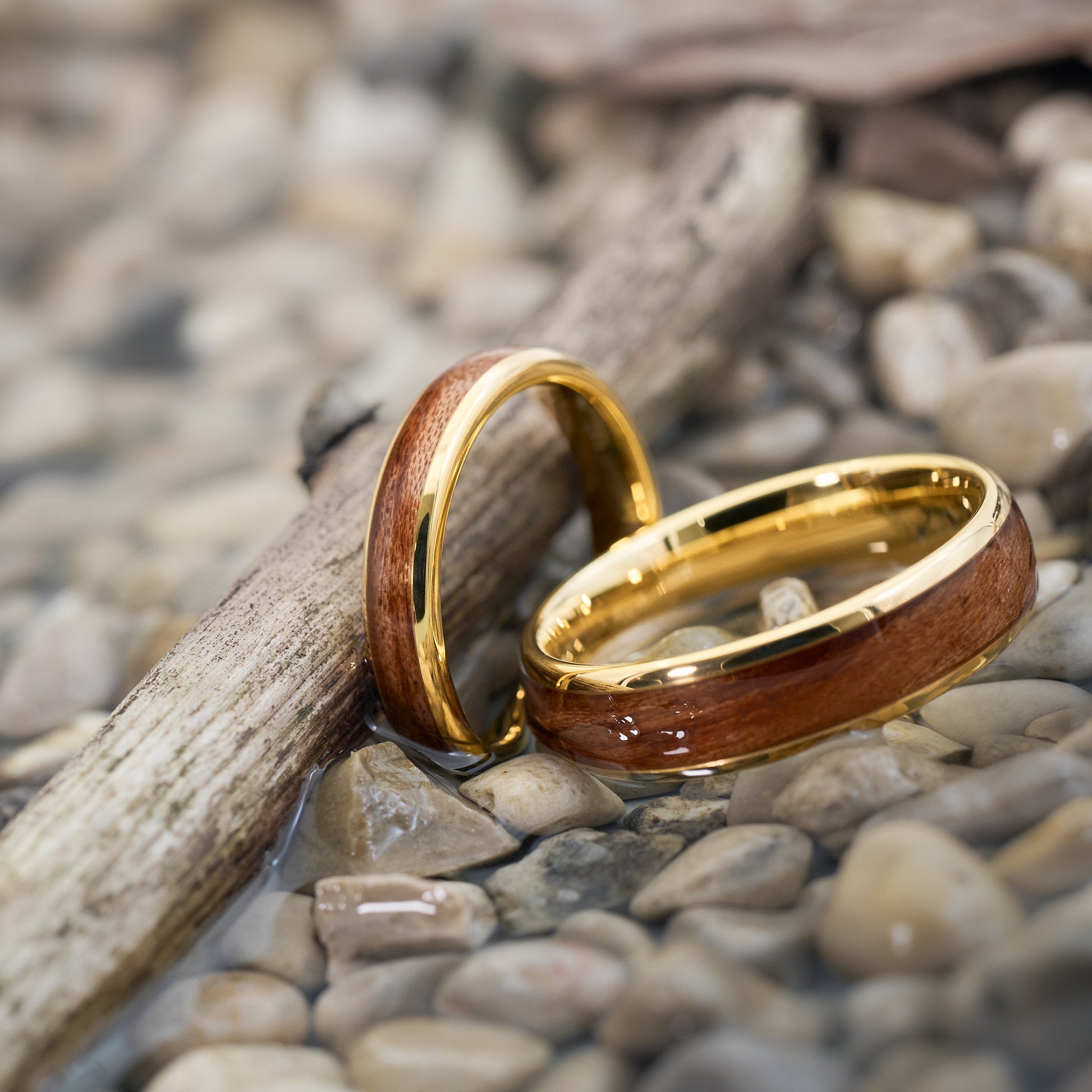 Ringe Holz Gold natur Elano von Fablano