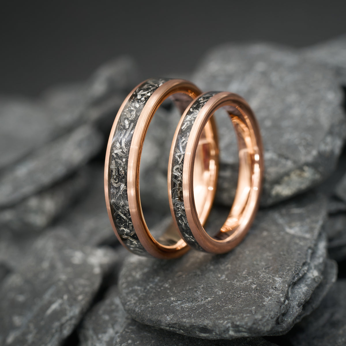 Ringset Rosegold Meteorit Apollo Fablano
